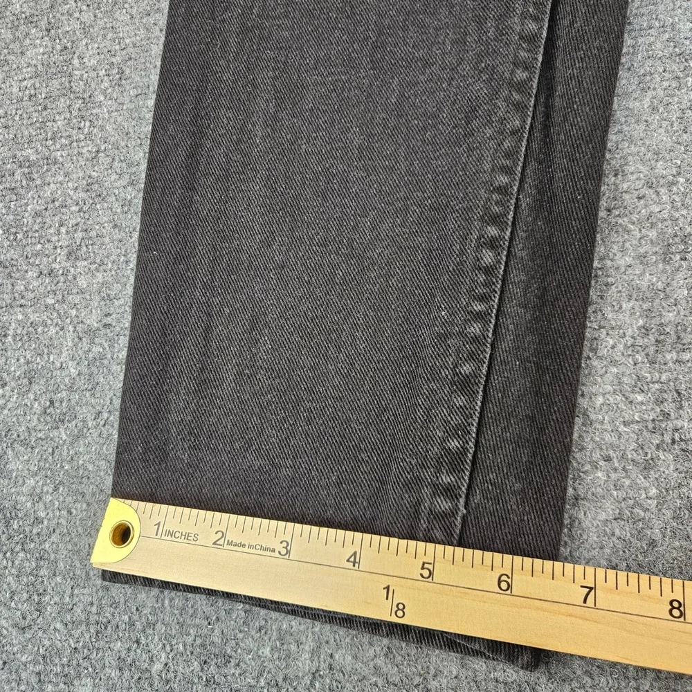 Lee Vintage High Waisted Elastic Waist Mom Jeans Faded Black Denim Size‎ 6M
